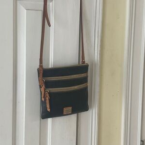 Dooney & BourkeBlack and Tan Crossbody Bag